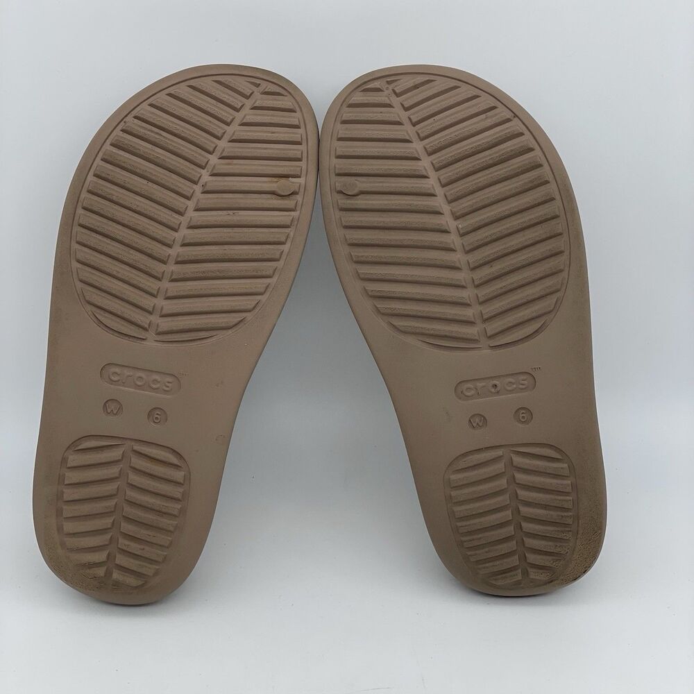 Crocs Getaway Platform H-Strap Sandals Women's 6 Taupe Casual Open Toe Comfort - Picture 5 of 16